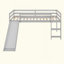 Lit mezzanine avec glissade, conception multifonctionnelle-888377085