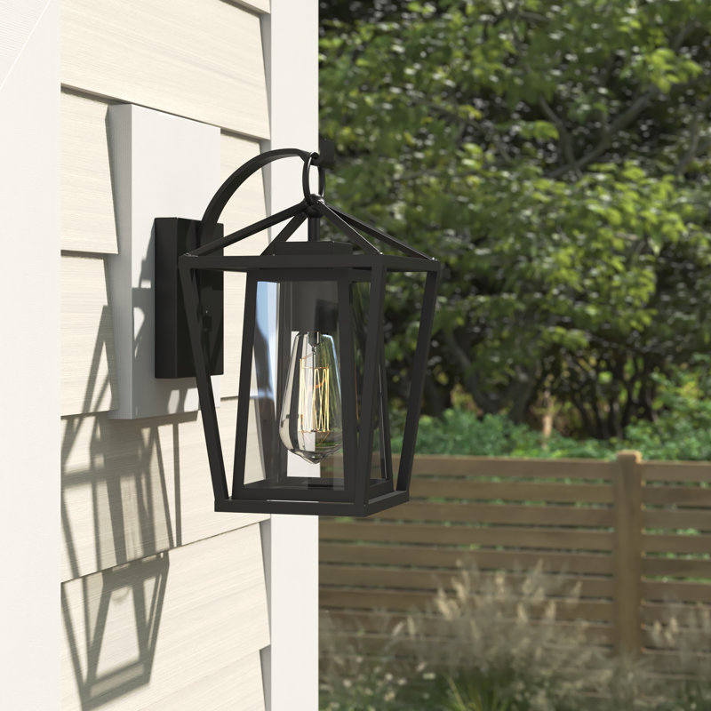 Malia 1-Light Dimmable Outdoor Wall Lantern , 12.25" H x 7" W x 8.35" D