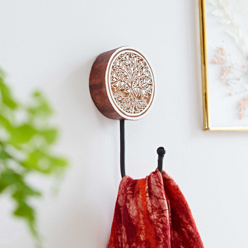 Carved Wooden Wall Hook