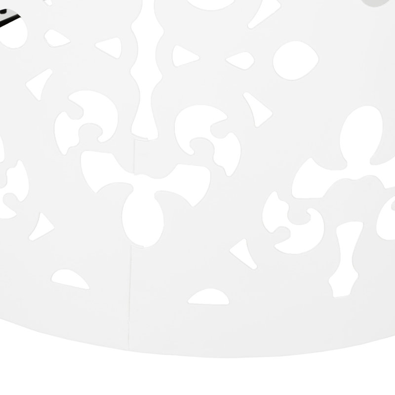 Table de bout en métal S / 2, style moderne avec ajout en fer, blanc fini blanc et sans assemblage, Blanc