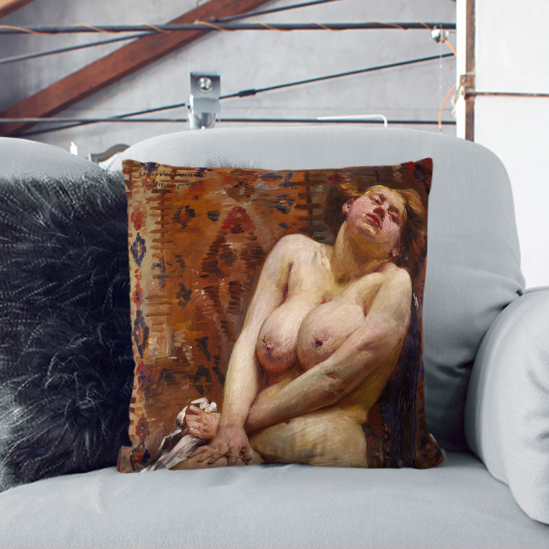 Square Cushion, 40cm H x 40cm W x 15cm D, White