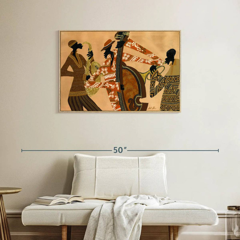 All That Jazz, Cadre flottant en bois naturel, 37 po x 25 po