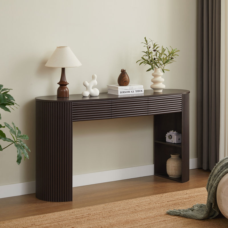 Console rétro avec 3 tiroirs, Espresso