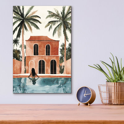 «Luxury Poolside» par Svetlana Aleynikova, art mural en verre acrylique