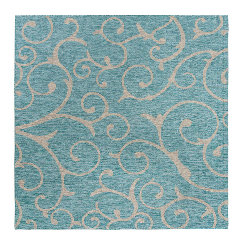 Coutee Floral Indoor / Outdoor Rug, Square 10'8"