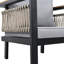 Ensemble de conversation modulaire d'extérieur 4 pièces pour 4 personnes avec ensemble de conversation pour 5 personnes avec coussins et table basse-1853670401