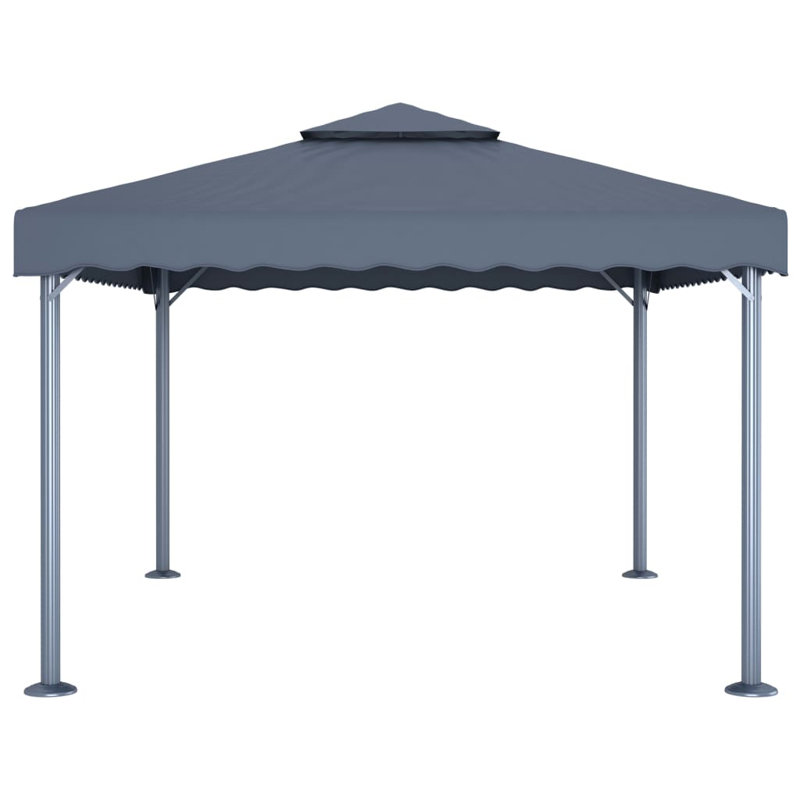 Edric 3m x 4m Steel Patio Gazebo, Anthracite