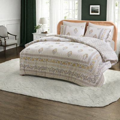 De literie pour lit double / grand lit double, ensemble de couette floral en mélange de coton pour la maison