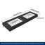 Lavabo de salle de bain mural double 59 po Medunjess, surface solide noire, double lavabo mural-116810372-98387776