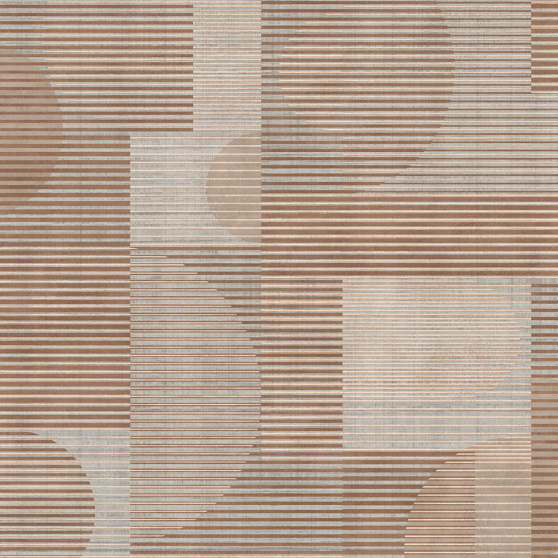 Papier peint géométrique Geo, Taupe