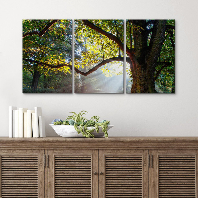 Décoration murale moderne Mighty Oak Tree, Toile tendue, H 24 po x l 48 po