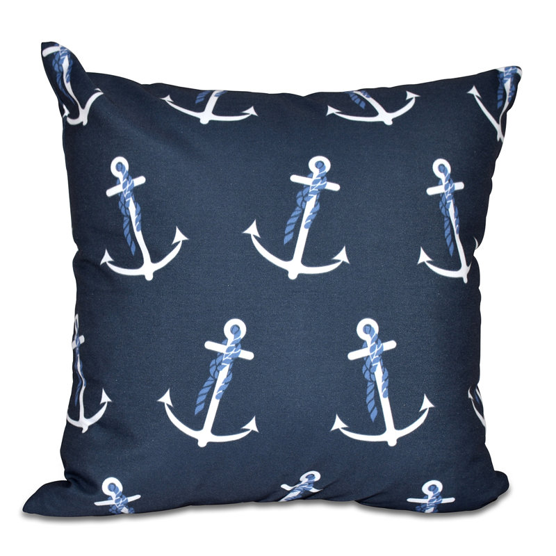 Housse de coussin carré et insert, H 16 po x l 16 po, Bleu marine