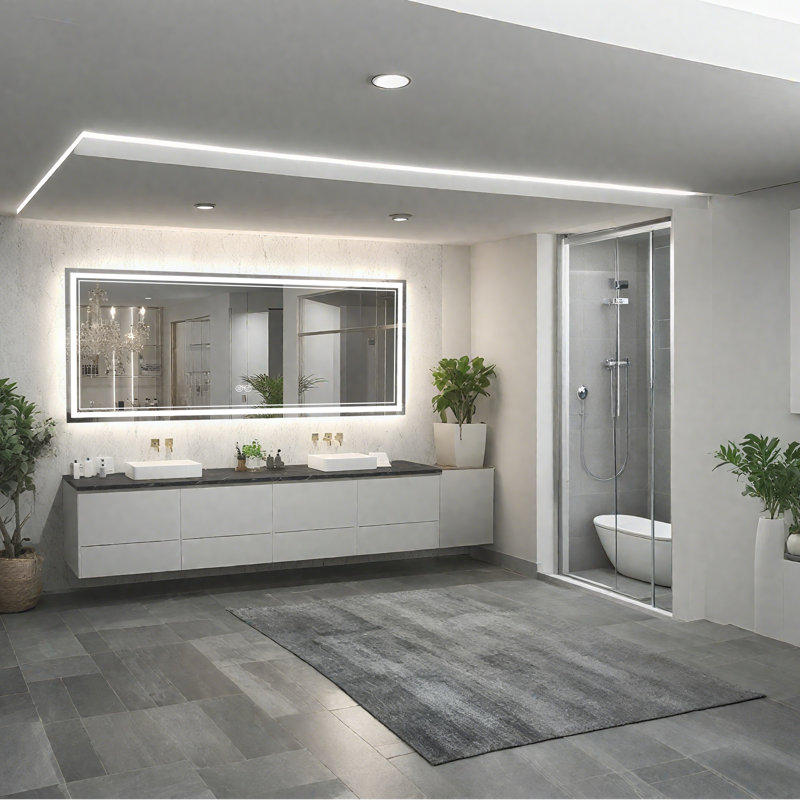 Chrisna UL Certified LED Bathroom Vanity Mirror, Front & Backlit, Anti-Fog Tempered Glass with 3-Year Warranty, 72"×36"