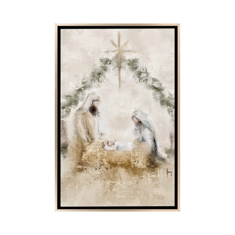 «Night Divine», reproduction d'art sur toile encadrée, H 40 po x l 26 po, Cadre flottant sans passe-partout, Champagne