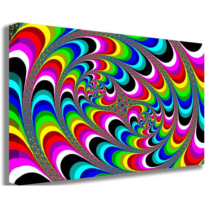 Impression sur toile Backlund «psychedelic», H 8 po x l 12 po x P 1,5 po