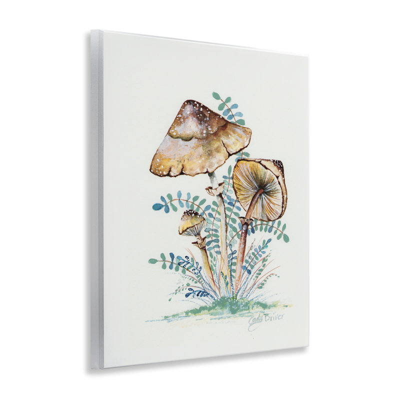 Plaque murale Natural Forest Mushroom Trio, design par Cady