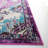 Brynlee Oriental Machine Made Power Loom Polypropylene Area Rug in Lavender/Light Blue-1459875903