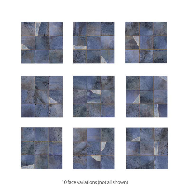 Kings Sea 13 In. X 13 In. Ceramic Floor And Wall Tile, Blue