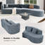 Canapé modulaire courbé de 132 po avec 4 coussins décoratifs et canapé modulaire 2 pièces pour le salon-1613111315