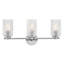 Luminaire de salle de bain 3 lumières avec verre clouté transparent Witt-553997662