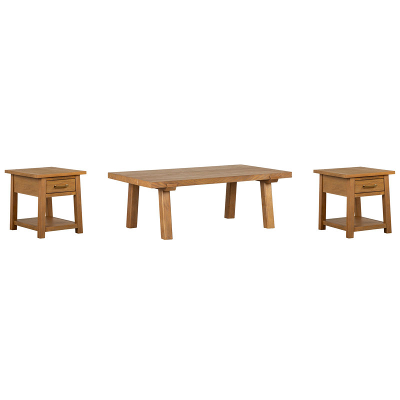 Bernstein Rectangular Cocktail Table With 2 End Table, 3 Pieces: Coffee Table, 2 End Tables