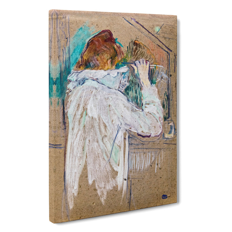 CAN5318CAN A Portrait Of A Woman by Henri De Toulouse-Lautrec - Wrapped Canvas Painting, 35cm H x 35cm W x 3cm D