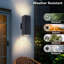 Appliques murales d'extérieur murales noires de haut en bas matte (base E26, ampoule non incluse)-1483793202-1483793207