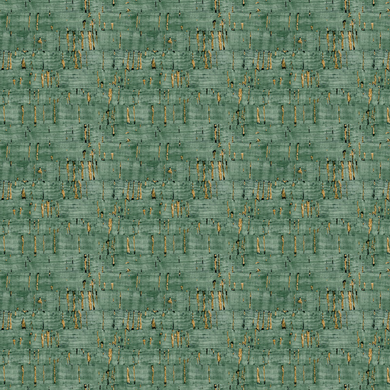 Dever Suber Glitter Cork Effect 10.05m x 53cm  Textured Wallpaper Roll, Green/Bronze
