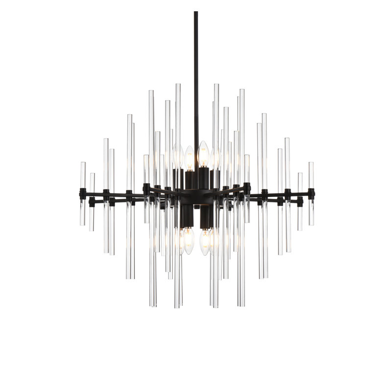 Francene 8 - Light Unique/Statement Pendant, Black
