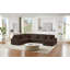 Canapé modulaire surdimensionné de 129 po en forme de U Canapé-lit moderne recouvert de velours côtelé doux avec une chaise longue pour le salon, brun-820065359