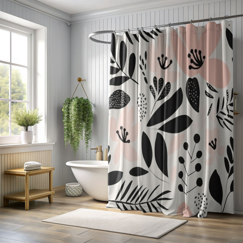 Rideau de douche Cherry Blossom - Premium 59, H 74 po x l 71 po