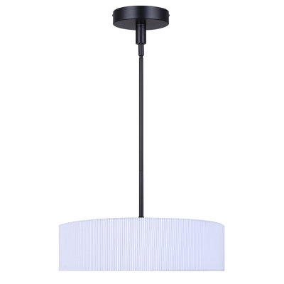 Cabery - 1 Light Black & White Contemporary Chandelier with Integrated LED