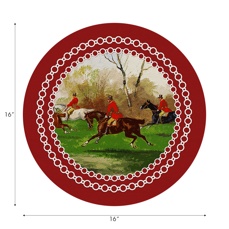 English Hunting Placemat, Red