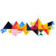 Autocollant mural géométrique coloré, autocollant mural abstrait, décoration murale triangulaire moderne, style milieu du siècle, décoration murale pour salon ou bureau 390 g-862535925