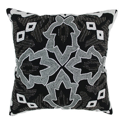 Floral Cotton Reversible Throw Pillow