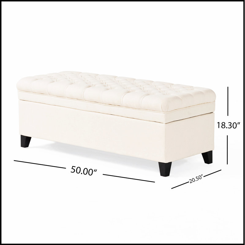 Repose-pieds de rangement élégant et polyvalent JULIANA, parfait pour organiser et rehausser n'importe quelle pièce, Beige