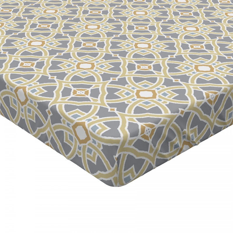 Microfiber Geometric Fitted Sheet, Full Fitted Sheet