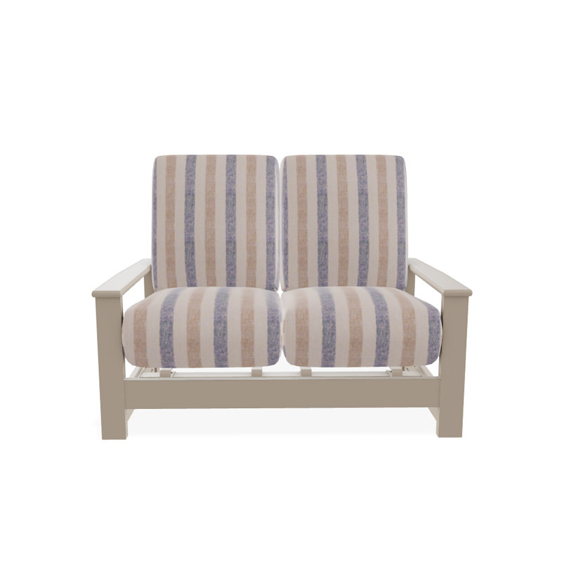Leeward 56.5'' Wide Loveseat with Cushions, Paris, Desert