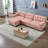 Deep Seat Sectionals, Wood Frame Modern Pink L Shaped Sofa For Home