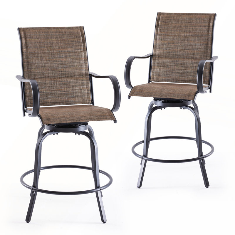 Swivel Patio Bar Stools Set of 2