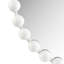 Élégant miroir mural rond en perles de 36 po - Cadre en fer blanc mat en métal-918995451