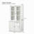 Set Of Two 75.25'' Tall Pantry With Double Glass Doors, Traditional Style China Cabinet Hutch Cabinet For Hallways Living Room, Kitchen, Home, Studio Or Workspace