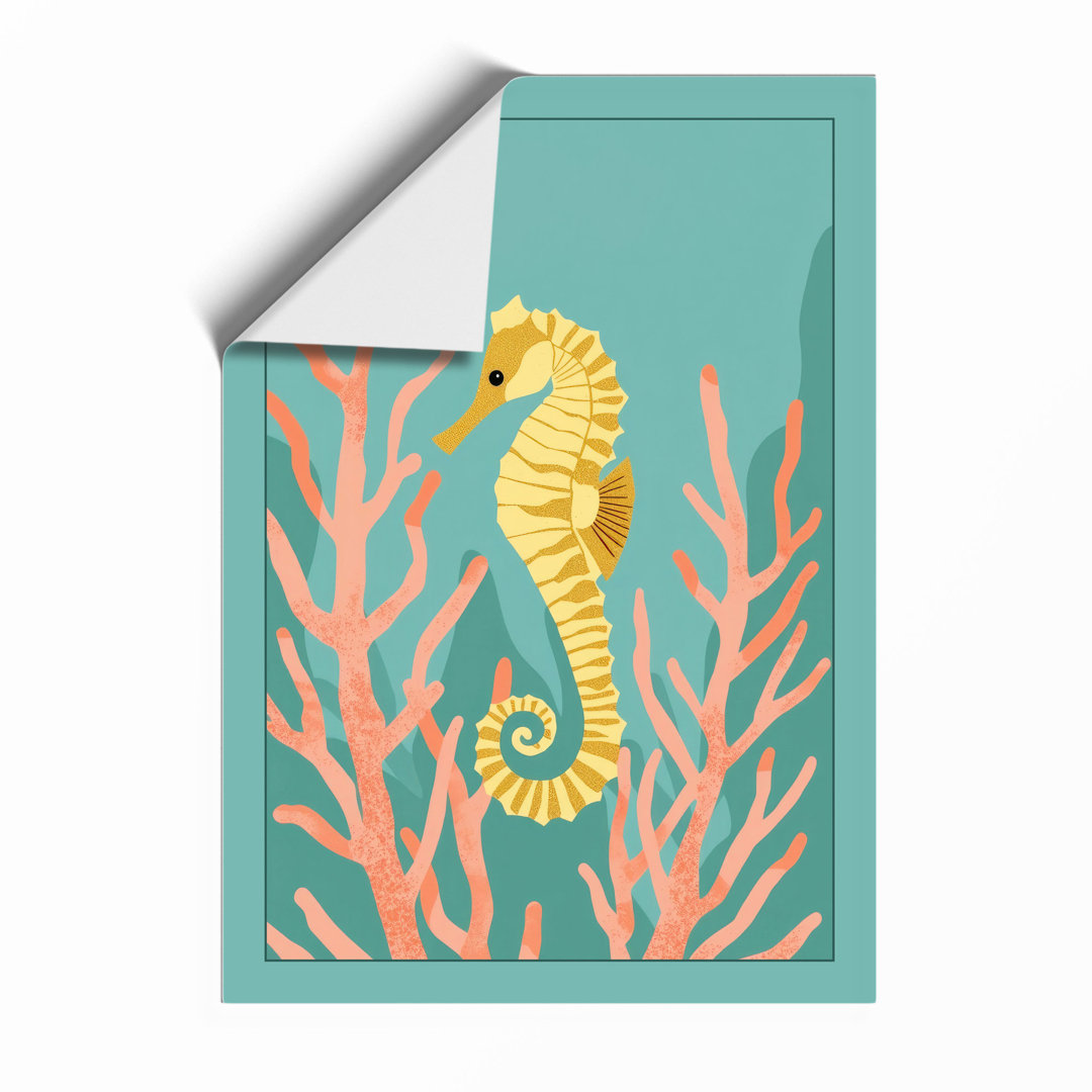 Seahorses in Coral Coastal - Framed Print