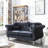 Elegant Transitional Black Loveseat-1117856338