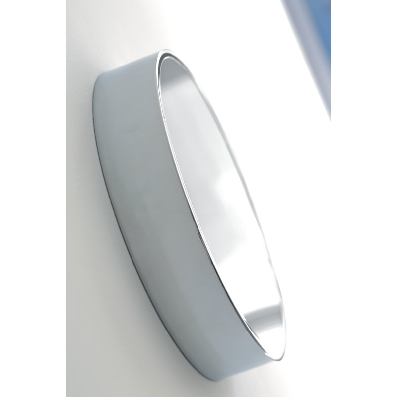 Casco Glass LED Flush Mounted Sconce, Polished chrome, 45 cm diameter x 6cm D, Bulb: 1 x LED 40W 3000 lm