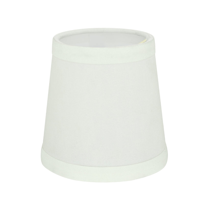 Off-White Cotton Empire Mini Chandelier Lamp Shades, Set of 2