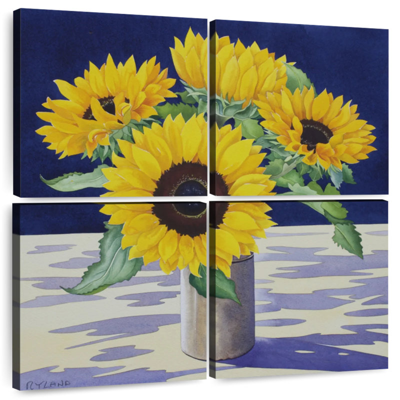 Harnek tournesol nature morte, H 26 po x l 26 po