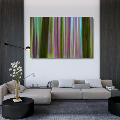 «Orren Ellis Delisle», art graphique sur toile tendue par la galerie de l'artiste: «Washington Abstract of Hoh Rain Forest at dusk»