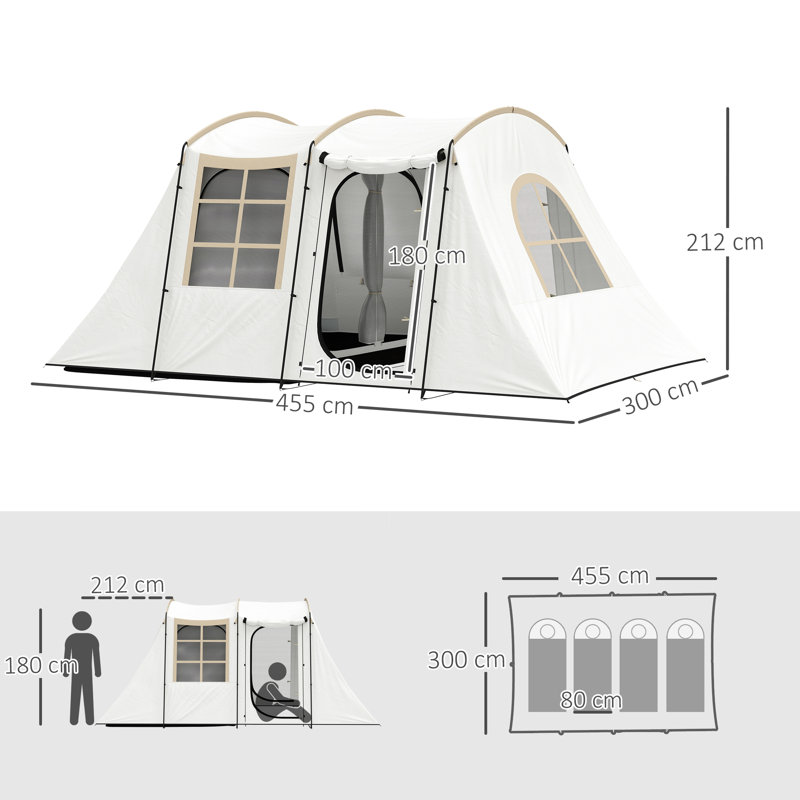 4 Person Tent, Khaki