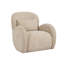 Moderno Beige Accent Chair with Wooden Sphere Base